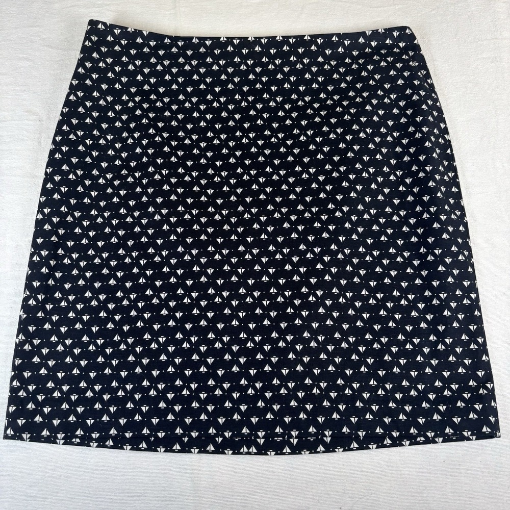 Ann Taylor Womens 6 Nautical Sailboat Mini Skirt Navy Preppy Beach
